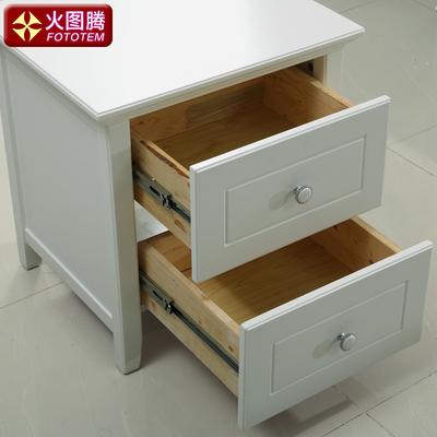 火图腾 白色人造板密度板/纤维板木框架结构储藏儿童韩式 床头柜