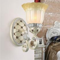 珍珠银单头壁灯玻璃树脂欧式喷漆磨砂白炽灯节能灯LED 壁灯