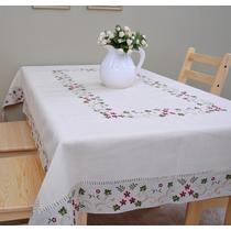 浅米色布植物花卉美式乡村 桌布