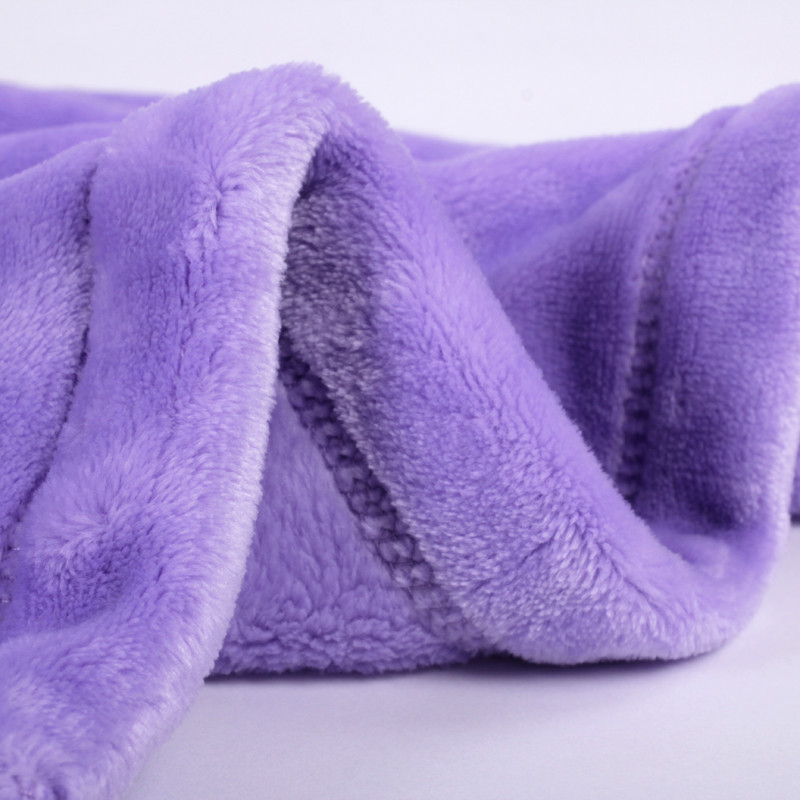 紫莓 珊瑚绒毯一等品冬季纯色简约现代 毛毯