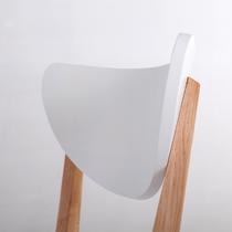 白色[45内天发货]实木皮饰面拆装成人简约现代 餐椅