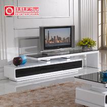 钢化玻璃烤漆电视柜人造板密度板/纤维板框架结构储藏成人欧式 电视柜