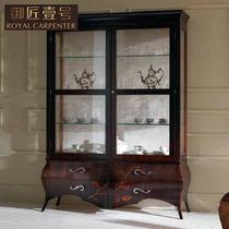 图片色玻璃框架结构桦木储藏新古典 酒柜