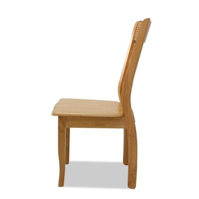 蜀能 原木色象牙白红色人造板橡胶木移动成人简约现代 餐椅