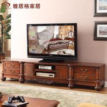 半哑光喷漆橡胶木储藏成人美式乡村 F96115电视柜
