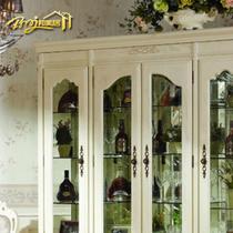 象牙白框架结构橡木拆装艺术欧式 酒柜