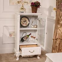象牙白（偏粉）纯白框架结构松木储藏艺术欧式 酒柜
