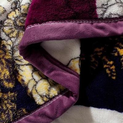 雅鹿 2%-3%珊瑚绒毯春秋几何图案简约现代 毛毯