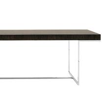 黑橡木色人造板组装密度板/纤维板支架结构移动长方形简约现代 餐桌