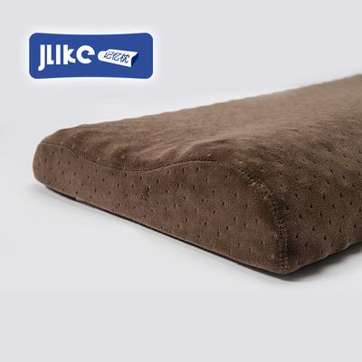 jlike 米黄色深咖色优等品记忆棉AZ020长方形 枕头护颈枕