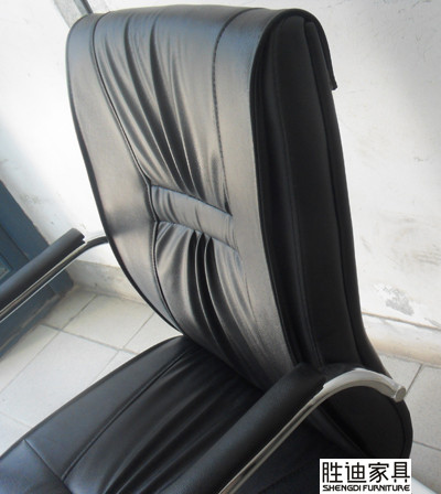 胜迪家具 黑色固定扶手钢制脚皮艺 SD-YZ099电脑椅
