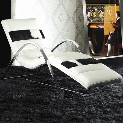 海金莎 黑色白色金属不锈钢成人简约现代 折叠椅
