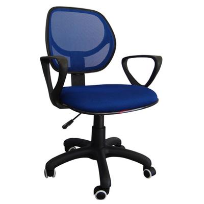 金耀 黑色红色蓝色塑料PVC固定扶手尼龙脚网布 电脑椅