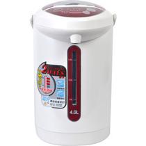 白色+红色国产优质温控器不锈钢电热开水瓶4L底盘加热 电水壶
