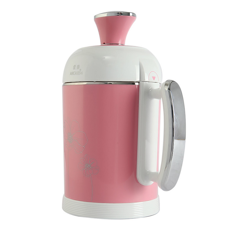 爱妻 粉红色不锈钢1.5L以上底盘加热 豆浆机