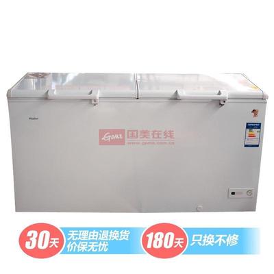 海尔 白色二级机械式定频R600a直冷顶开式卧式冷柜 冷柜