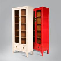 中国红白-工期35天松木成人现代中式 书柜