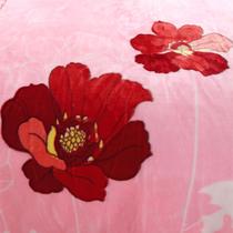 拉舍尔毛毯冬季植物花卉简约现代 毛毯