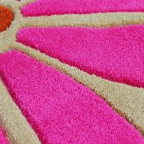 田园花朵化纤腈纶植物花卉长方形手工织造 地毯