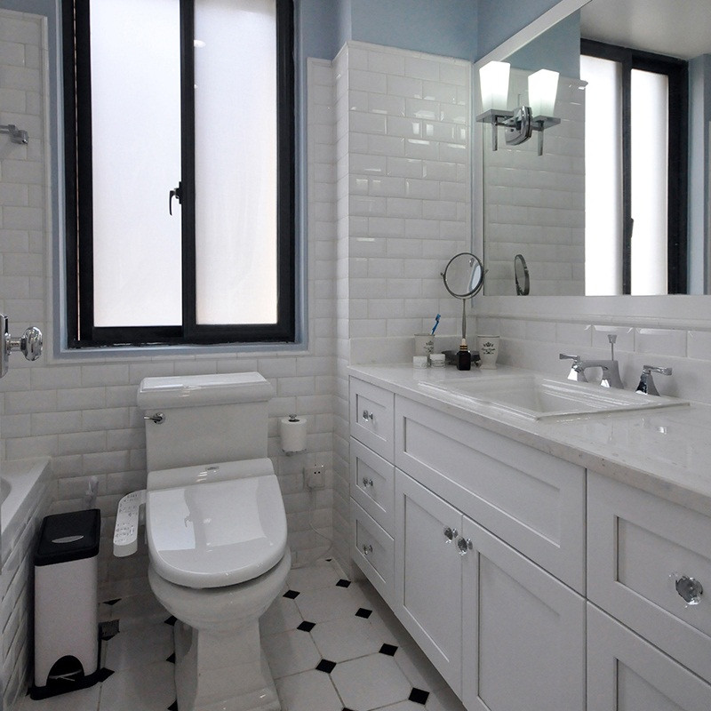 现代美式四居室装修卫生间搭配图