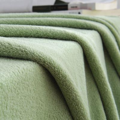 百思寒 绿色珊瑚绒毯一等品夏季 毛毯