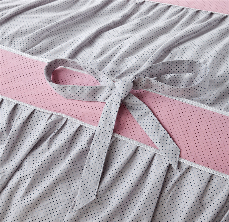 名莎 活性印花斜纹心形床裙式韩式风 床品件套四件套