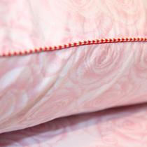 粉红色玫瑰花（一对）棉布长方形 枕头