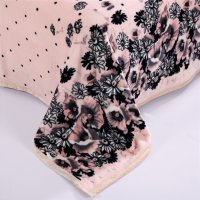 洛雅轩 拍下请备注花型2%-3%珊瑚绒毯优等品冬季植物花卉简约现代 毛毯