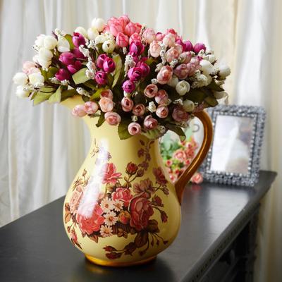 一舟之家 单把花瓶陶瓷台面花瓶大号欧式 花瓶