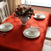灰米色绚丽橙布植物花卉欧式 桌布