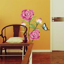 彩色鲜花绽放平面墙贴植物花卉 墙贴