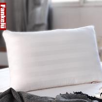 五星级宾馆枕斜纹布棉布纤维枕长方形 枕头护颈枕