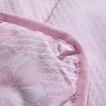 粉紫图案绗缝冬季涤纶羊毛 被子