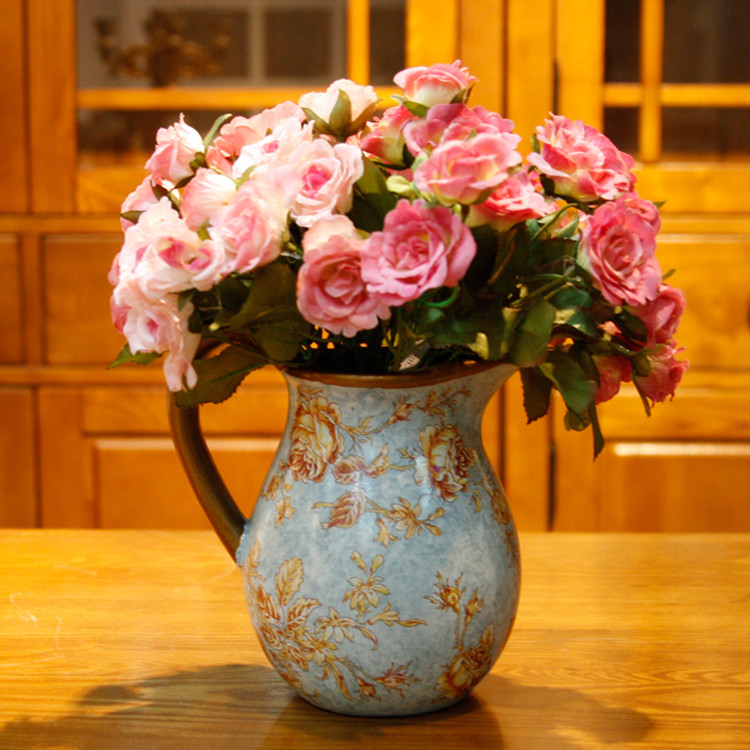 橡树庄园 陶瓷台面花瓶小号欧式 花瓶