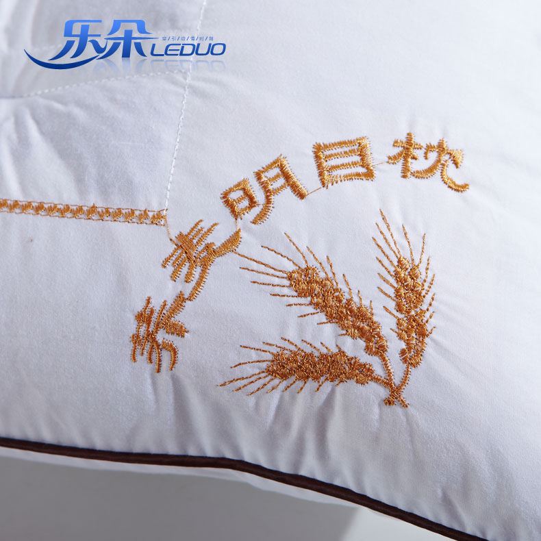 乐朵 白色荞麦壳花草qmz——01长方形 枕头
