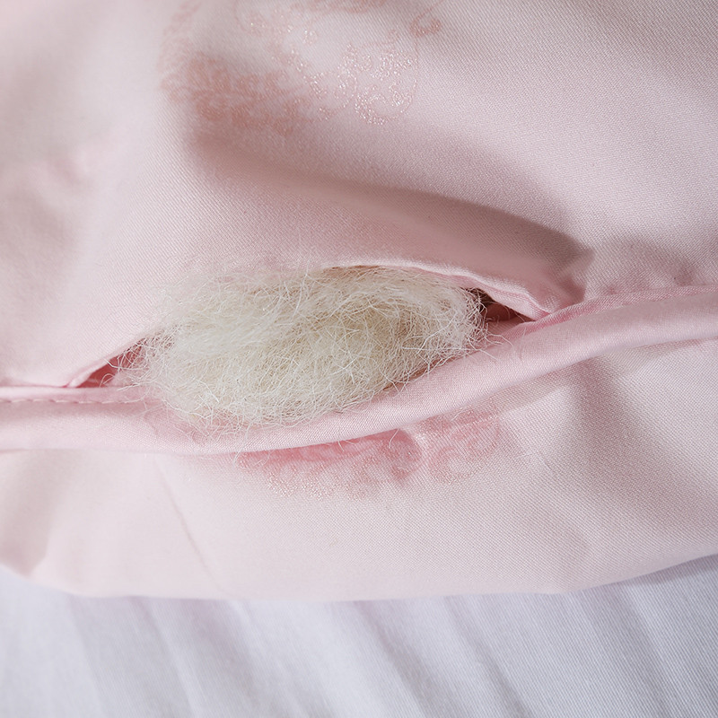 恒源祥 粉红色绗缝冬季磨毛涤纶羊毛 被子