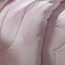 粉红色蓝色绗缝超细纤维空调被/夏凉被磨毛涤棉化纤 被子