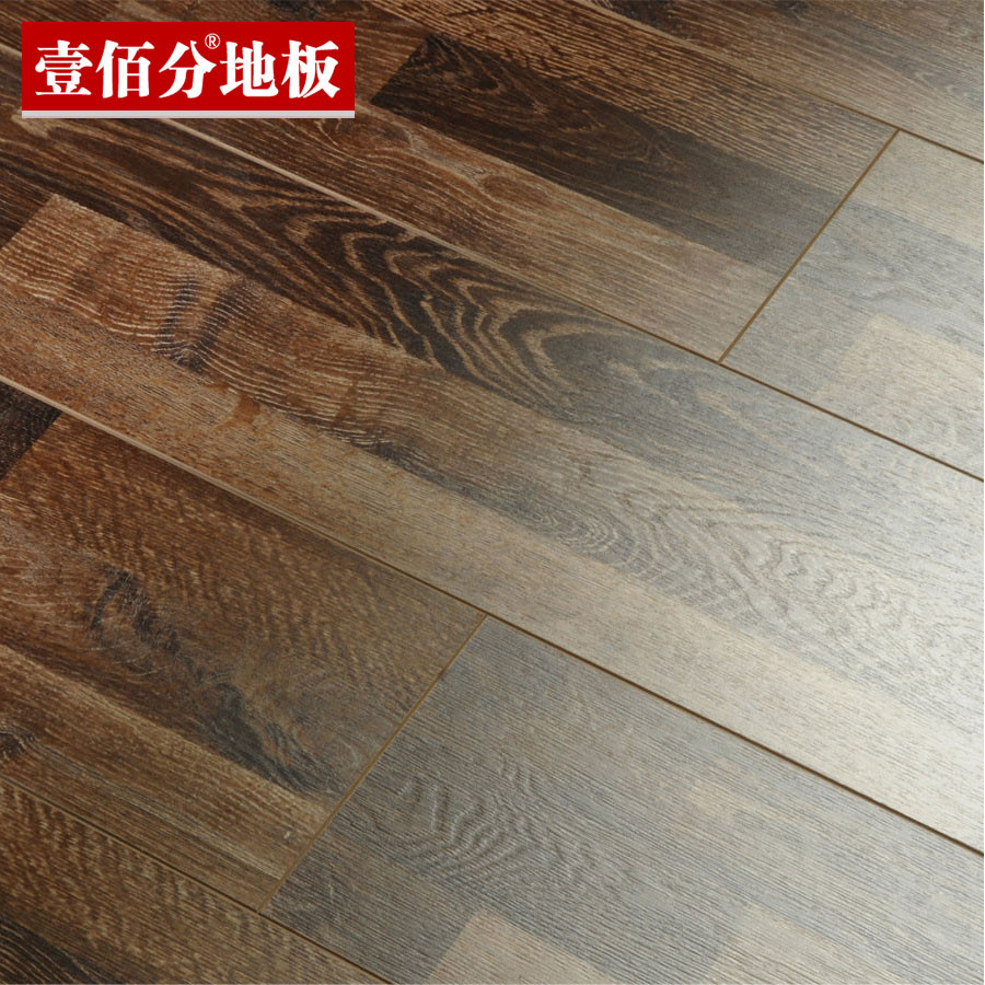 壹佰分 褐色高密度纤维板v型槽 地板