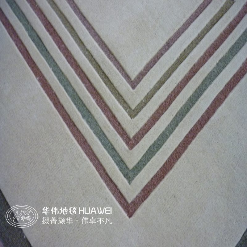 华伟 羊毛现代中式植物花卉长方形田园手工织造 地毯