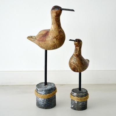 1GSHOP 海鸥一对木动物桌面摆件装饰欧式 摆件