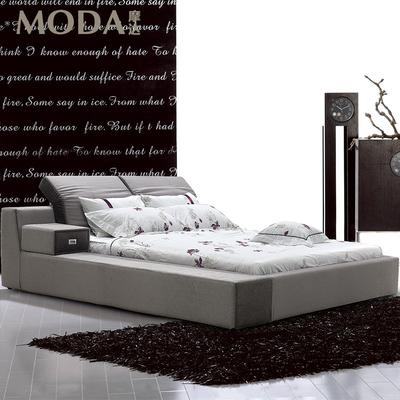 摩达 木水洗组装式架子床混纺方形简约现代 床