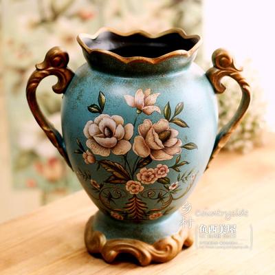 鱼西美屋杂货铺 陶瓷台面花瓶小号欧式 花瓶