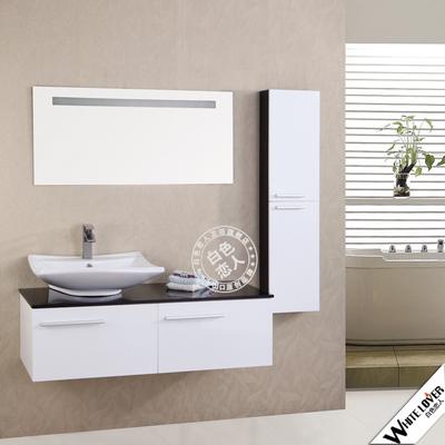 白色恋人 PVC板玻璃台面E0级简约现代 浴室柜