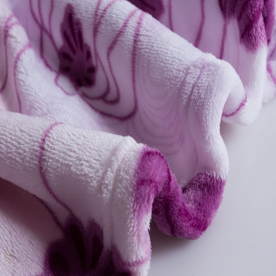 福乐斐 紫罗兰2%-3%优等品春秋植物花卉美式乡村 毛毯