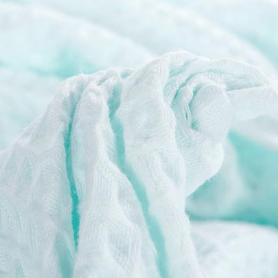 百花 米黄色浅粉色天蓝色2%-3%毛巾毯夏季纯色简约现代 毛毯