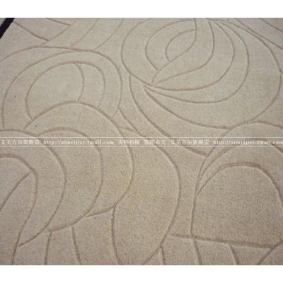 艾美吉尔 回纹图案羊毛简约现代条纹长方形中国风手工织造 地毯