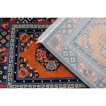 酒红底色羊毛现代中式几何图案长方形中国风手工织造 地毯