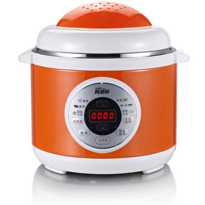 洛贝 橙/白煲蒸煮炖焖预约定时全国联保微电脑式 电压力锅