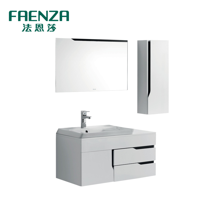 法恩莎 PVC板一体陶瓷盆 FPG4680C-A浴室柜