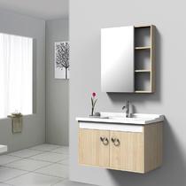 含带浴室镜柜一体陶瓷盆E1级简约现代 浴室柜